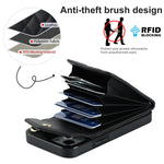 Custodia portafoglio con cordino per iPhone 11, 11 Pro e XR