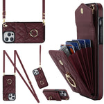 Custodia portafoglio con cordino per iPhone 11, 11 Pro e XR