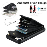 Custodia iPhone XS Max con portafoglio e cordino
