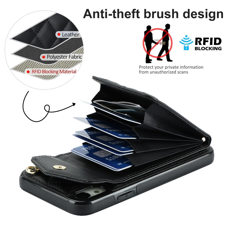 Custodia portafoglio in pelle PU con cordino per iPhone XR