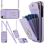 Custodia portafoglio in pelle PU con cordino per iPhone XR