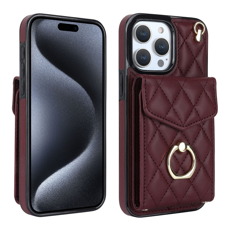 Custodia portafoglio per iPhone 15 Plus con borsa carte