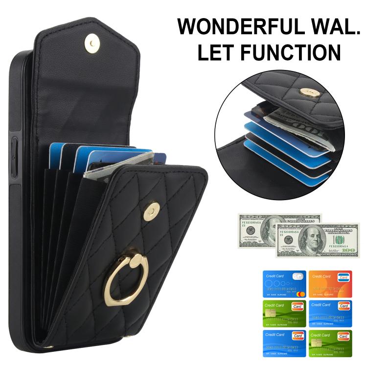 Custodia portafoglio in pelle PU per iPhone 15 Pro, 15 Pro Max e