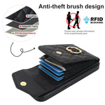 Custodia portafoglio in pelle PU per iPhone 15 Pro, 15 Pro Max e