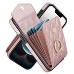 Custodia portafoglio in pelle PU per iPhone 15 Pro, 15 Pro Max e