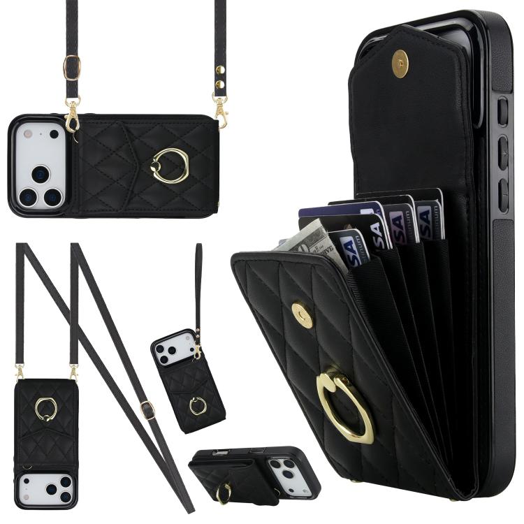Custodia portafoglio in pelle PU per iPhone 15 Pro, 15 Pro Max e