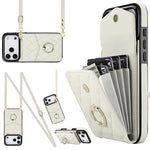 Custodia portafoglio in pelle PU per iPhone 15 Pro, 15 Pro Max e
