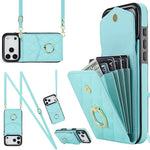 Custodia portafoglio in pelle PU per iPhone 15 Pro, 15 Pro Max e