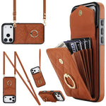 Custodia portafoglio in pelle PU per iPhone 15 Pro, 15 Pro Max e