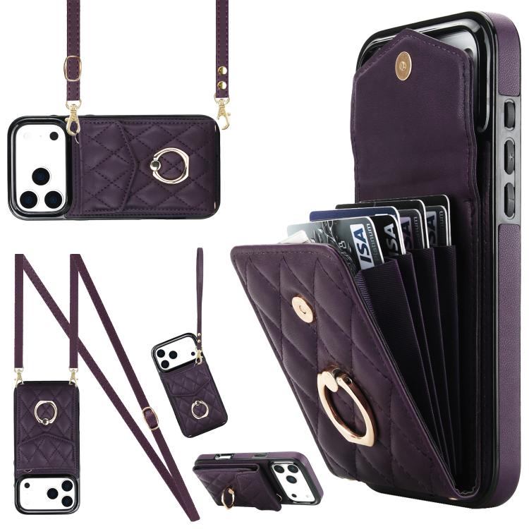 Custodia portafoglio in pelle PU per iPhone 15 Pro, 15 Pro Max e