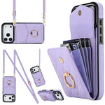 Custodia portafoglio in pelle PU per iPhone 15 Pro, 15 Pro Max e