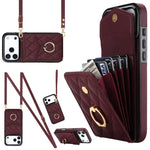 Custodia portafoglio in pelle PU per iPhone 15 Pro, 15 Pro Max e