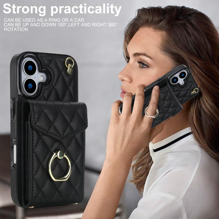 Custodia portafoglio per iPhone 15 Plus con borsa carte