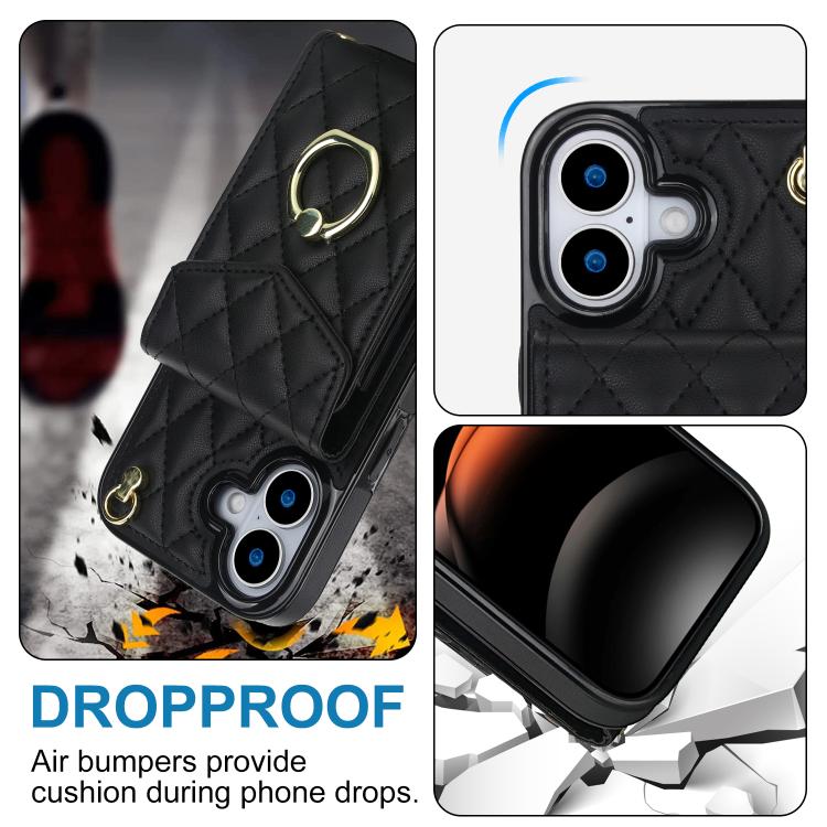 Custodia portafoglio per iPhone 15 Plus con borsa carte