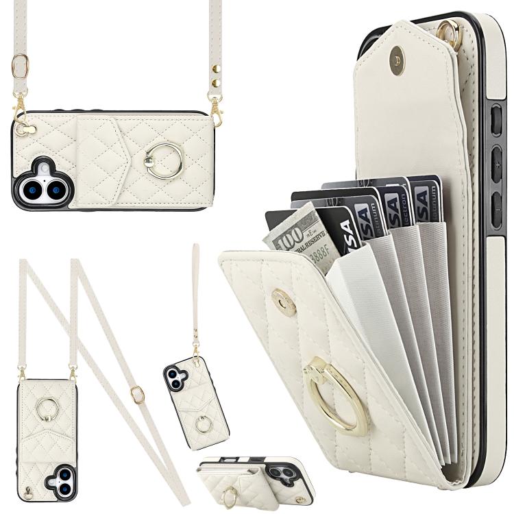 Custodia portafoglio per iPhone 15 Plus con borsa carte