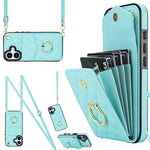Custodia portafoglio per iPhone 15 Plus con borsa carte