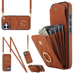 Custodia portafoglio per iPhone 15 Plus con borsa carte