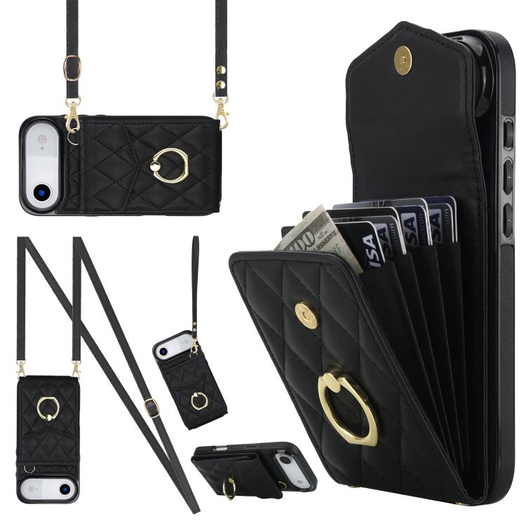 Custodia portafoglio per iPhone 15 Plus con borsa carte