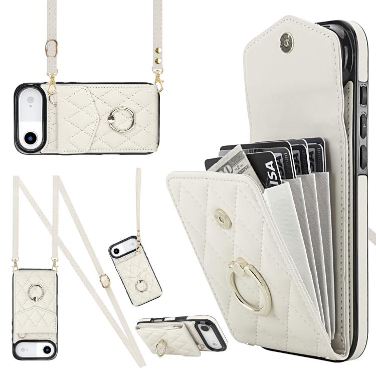 Custodia portafoglio per iPhone 15 Plus con borsa carte