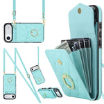 Custodia portafoglio per iPhone 15 Plus con borsa carte