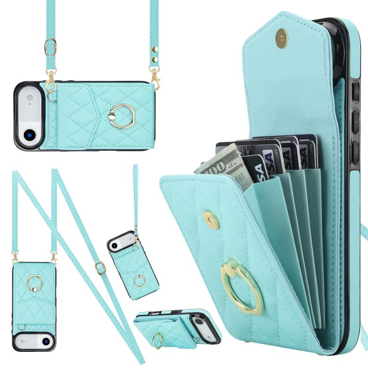 Custodia portafoglio per iPhone 15 Plus con borsa carte