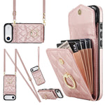 Custodia portafoglio per iPhone 15 Plus con borsa carte