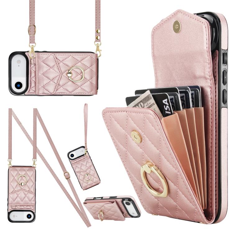 Custodia portafoglio per iPhone 15 Plus con borsa carte