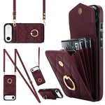 Custodia portafoglio per iPhone 15 Plus con borsa carte