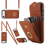 Custodia portafoglio per iPhone 15 Plus con borsa carte