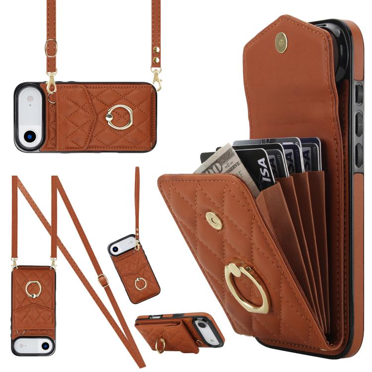 Custodia portafoglio per iPhone 15 Plus con borsa carte