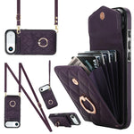 Custodia portafoglio per iPhone 15 Plus con borsa carte