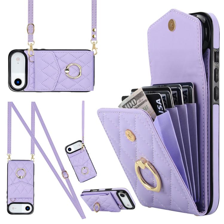 Custodia portafoglio per iPhone 15 Plus con borsa carte