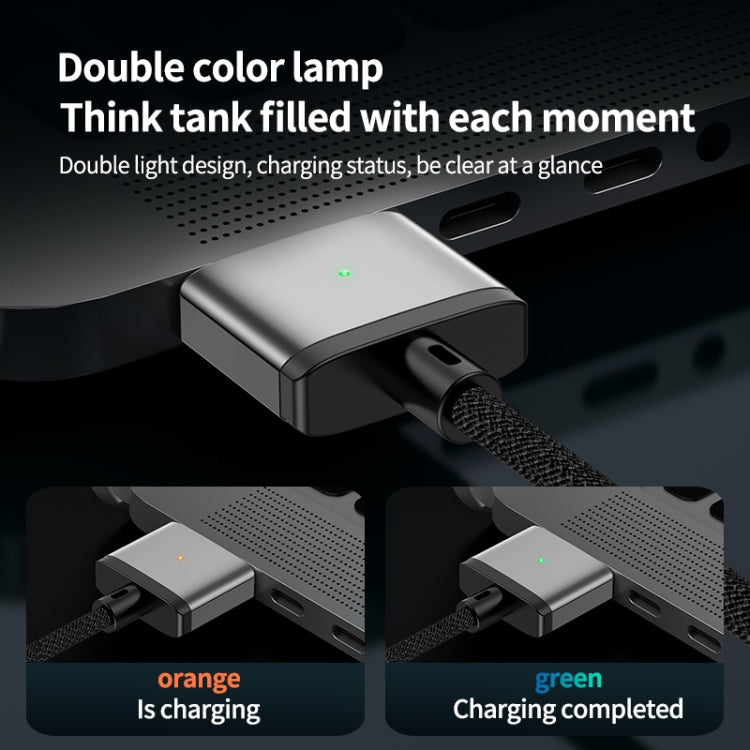 Cavo di ricarica magnetico da 140 W da tipo C a Magsafe 3, Silver, Blue