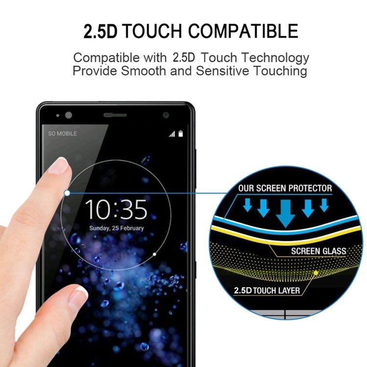 Pellicola in vetro temperato a schermo intero con bordo curvo 3D, For Sony Xperia XA2 Plus, For Sony Xperia XZ2, For Sony Xperia XZ2 Compact, For Sony Xperia XA2 Ultra