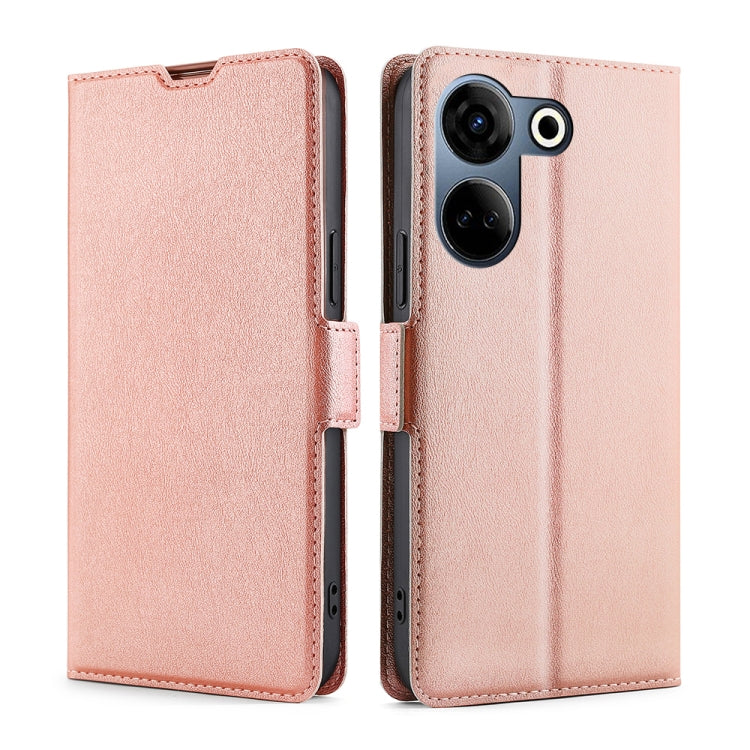 Custodia per telefono in pelle flip orizzontale con fibbia laterale ultrasottile, For Tecno Camon 30 Premier 5G, For Tecno Camon 30 Pro 5G, For Tecno Camon 30, For Tecno Camon 20 Premier 5G, For Tecno Camon 20 Pro 5G, For Tecno Camon 20 Pro 4G