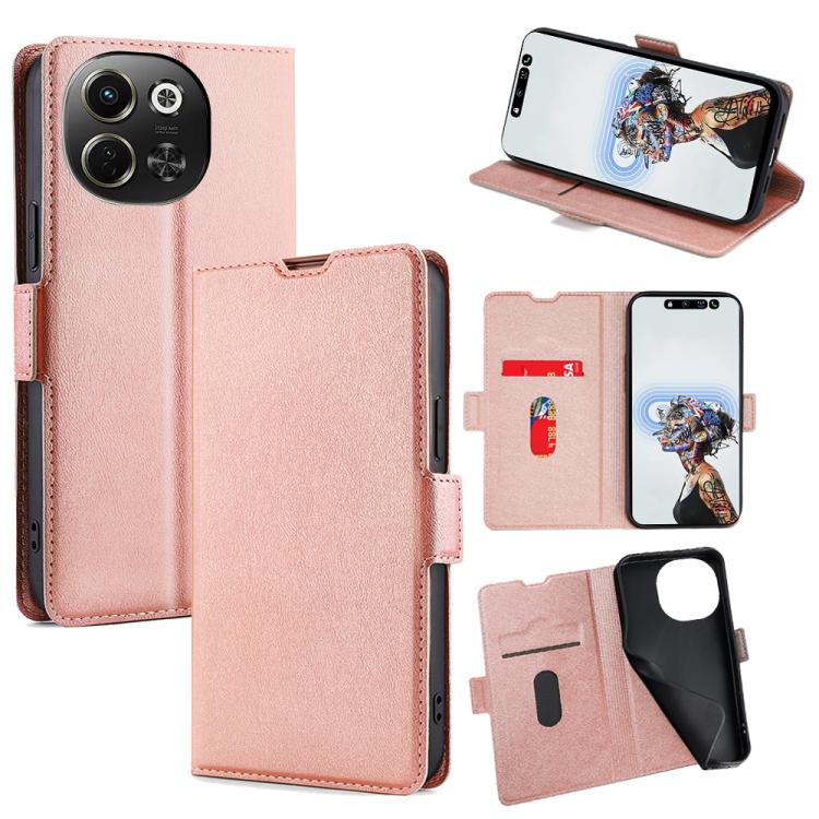 Custodia per telefono in pelle flip orizzontale con fibbia laterale ultrasottile, For Tecno Spark 40 Pro+ 4G, For Tecno Spark 40 Pro 4G, For Tecno Camon 40 Premier 5G, For Tecno Spark 30 4G, For Tecno Pova 6 Neo 5G, For Tecno Spark 30C 4G