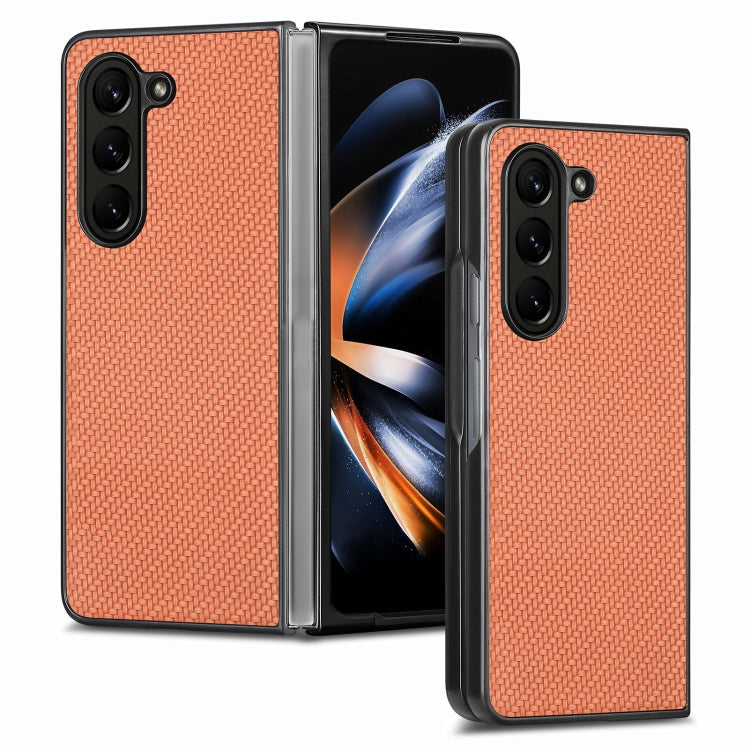 Custodia con cover posteriore in fibra di carbonio per Samsung Ga