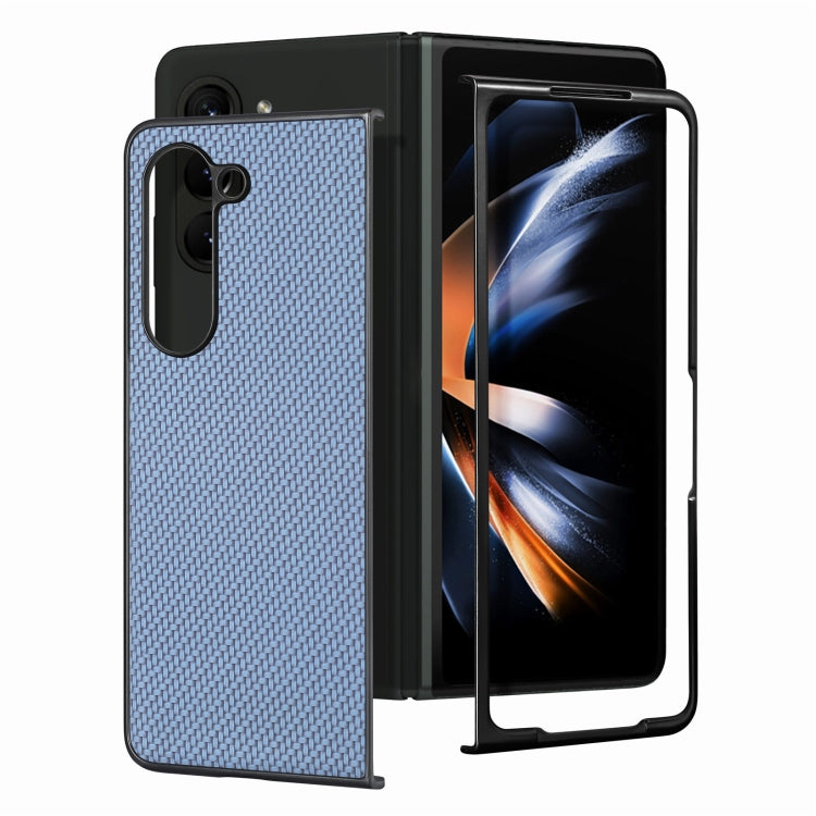 Custodia con cover posteriore in fibra di carbonio per Samsung Ga