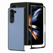 Custodia con cover posteriore in fibra di carbonio per Samsung Ga