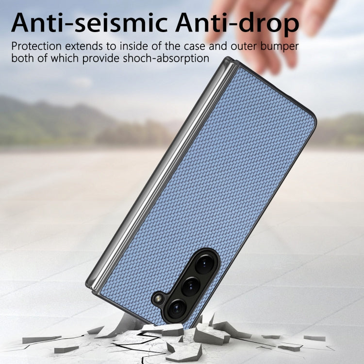 Custodia con cover posteriore in fibra di carbonio per Samsung Ga