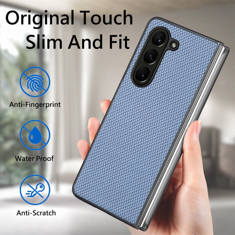 Custodia con cover posteriore in fibra di carbonio per Samsung Ga