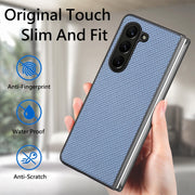 Custodia con cover posteriore in fibra di carbonio per Samsung Ga