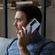 Custodia con cover posteriore in fibra di carbonio per Samsung Ga
