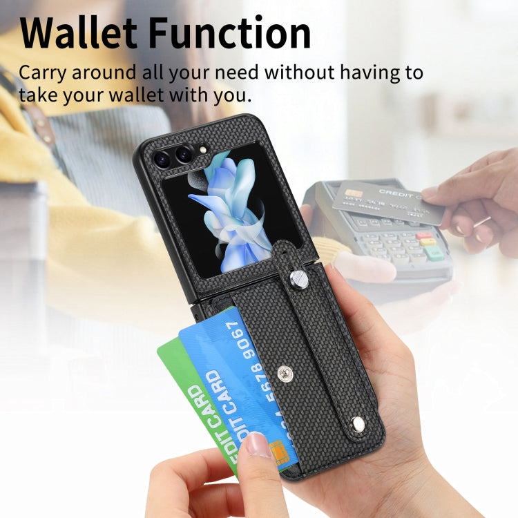 Custodia portafoglio in pelle per Samsung Galaxy Z Flip5