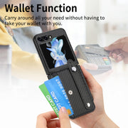 Custodia portafoglio in pelle per Samsung Galaxy Z Flip5