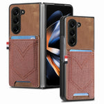 Custodia in denim con cover effetto pelle per Galaxy Z Fold5