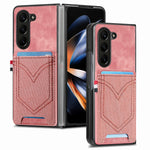 Custodia in denim con cover effetto pelle per Galaxy Z Fold5