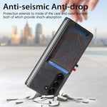 Custodia in denim con cover effetto pelle per Galaxy Z Fold5