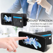 Custodia portafoglio in PU con cerniera per Galaxy Z Flip5