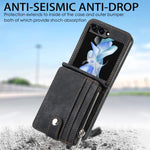 Custodia portafoglio in PU con cerniera per Galaxy Z Flip5